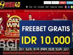 HIGH4D – FREEBET GRATIS RP 10.000 TANPA DEPOSIT