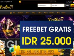 VIRALSLOT77 – FREEBET GRATIS RP 25.000 TANPA DEPOSIT